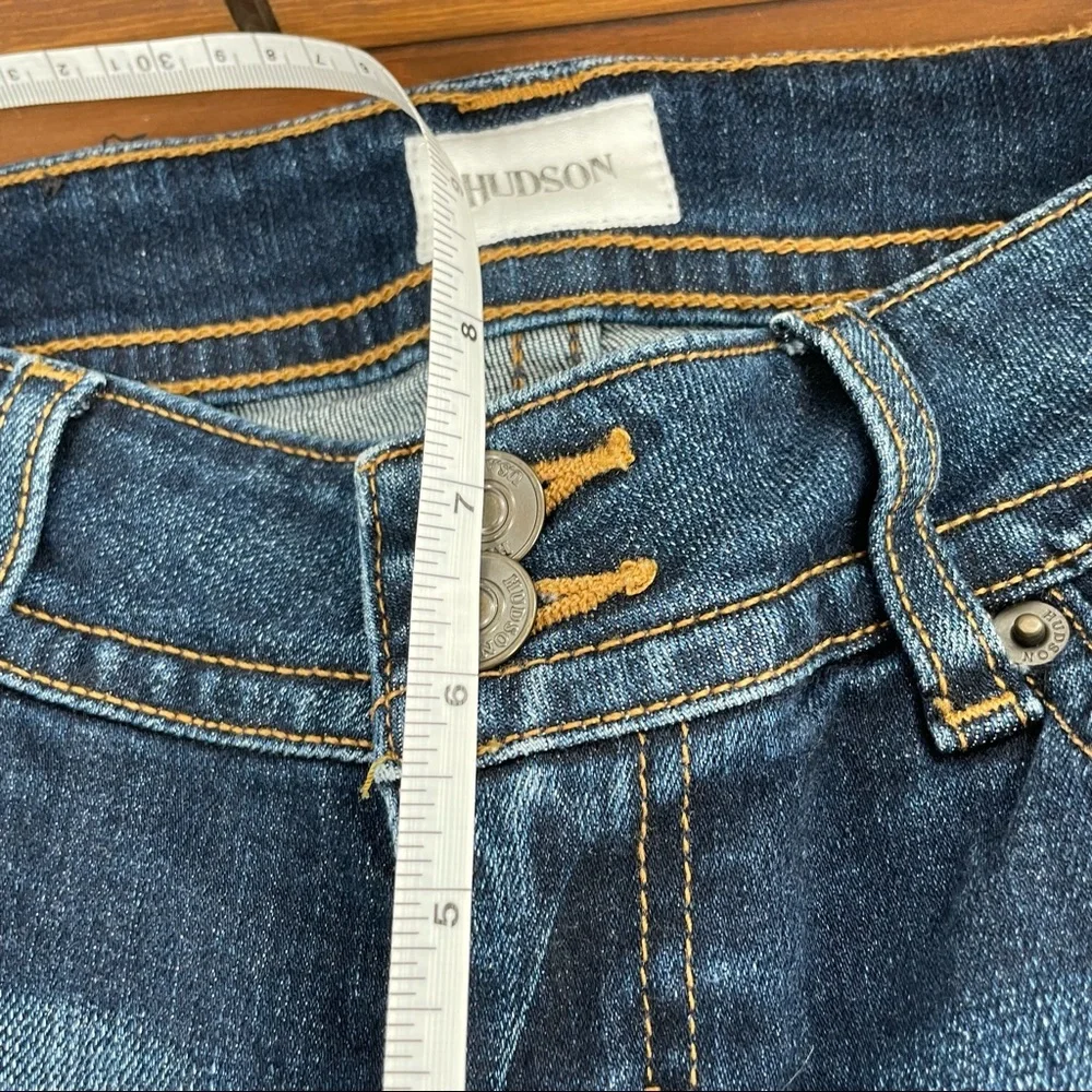 Hudson Women's Palerme Cuffed Dark Denim Jean Shorts Size 25